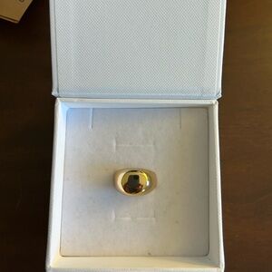 Club Monaco gold plated ring, never worn, fits size 6.